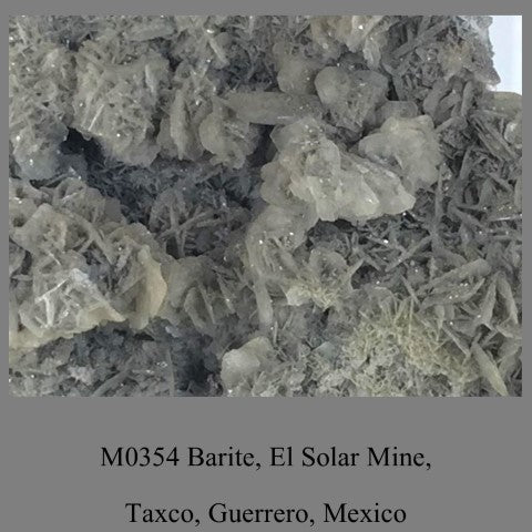 M0354 Barite, El Solar Mine,Taxco, Guerrero, Mexico