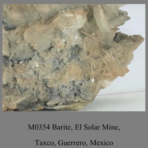 M0354 Barite, El Solar Mine,Taxco, Guerrero, Mexico