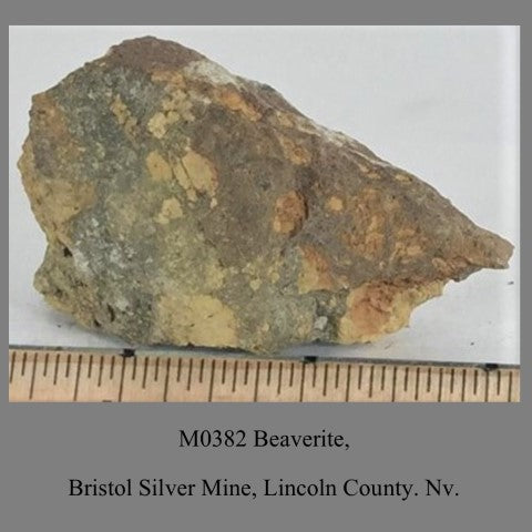 M0382 Beaverite, Bristol Silver Mine, Lincoln County. Nv.