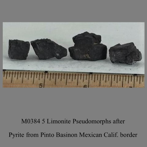 M0384 5 Limonite Pseudomorphs after Pyrite from Pinto Basin on Mexican Calif. border