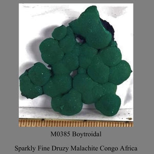 M0385 Botyroidal Sparkly Fine Druzy Malachite Congo Africa