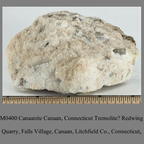 M0400 Canaanite Canaan, Connecticut Tremolite Redwing Quarry, Falls Village, Canaan, Litchfield Co., Connecticut