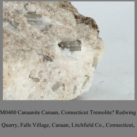 M0400 Canaanite Canaan, Connecticut Tremolite Redwing Quarry, Falls Village, Canaan, Litchfield Co., Connecticut