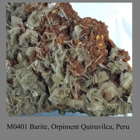 M0401 Barite, Orpiment Quiruvilca, Peru