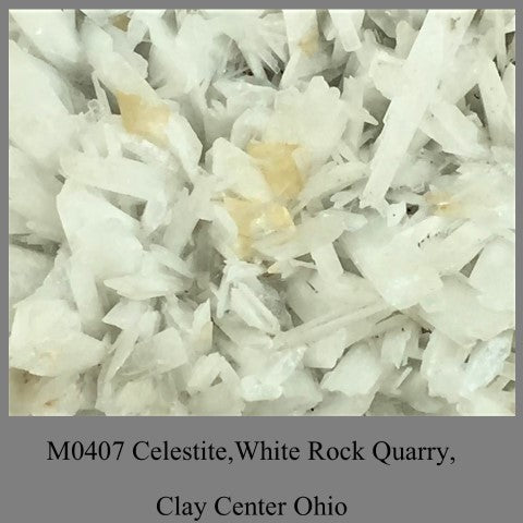 M0407 Celestite,White Rock Quarry, Clay Center Ohio