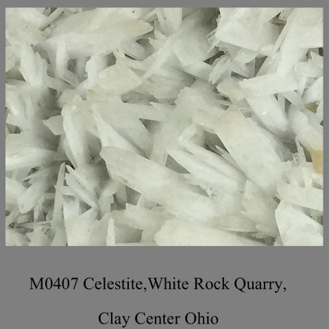 M0407 Celestite,White Rock Quarry, Clay Center Ohio