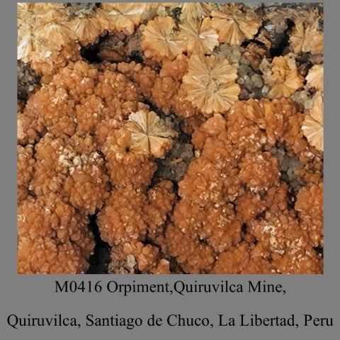 M0416 Orpiment,Quiruvilca Mine, Santiago de Chuco, La Libertad, Peru