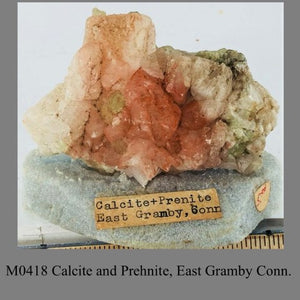 M0418 Calcite and Prehnite, East Gramby Conn.