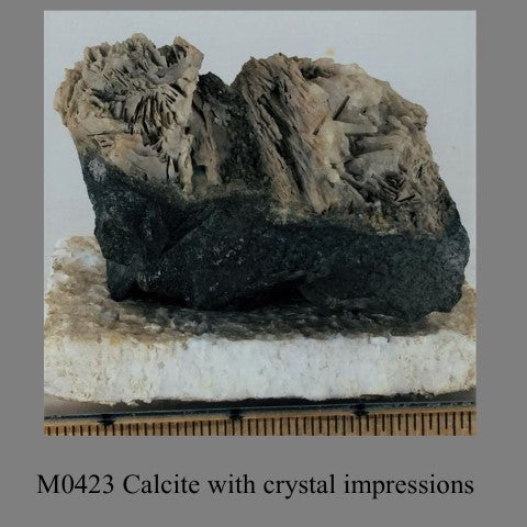 M0423 Calcite with crystal impressions