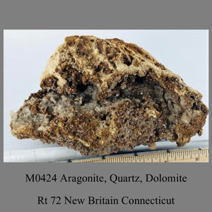 M0424 Aragonite, Quartz, Dolomite Rt 72 New Britain Connecticut