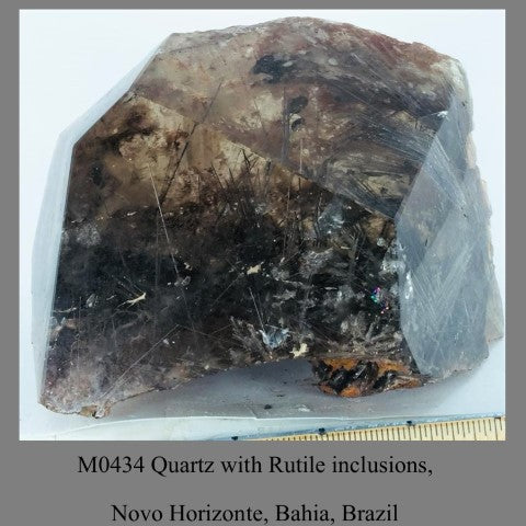 M0434 Quartz with Rutile inclusions, Novo Horizonte, Bahia, Brazil