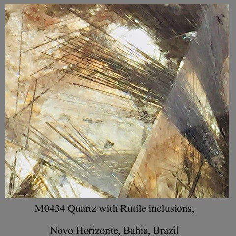 M0434 Quartz with Rutile inclusions, Novo Horizonte, Bahia, Brazil