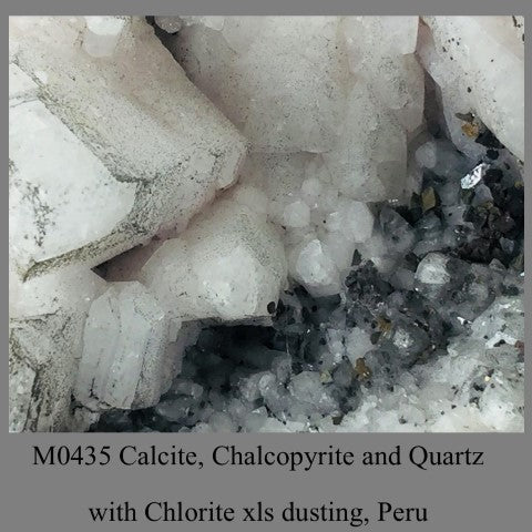 M0435 Calcite and Quartz with Chlorite xls., Peru