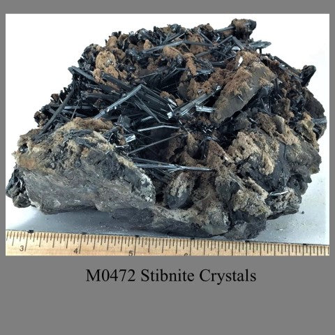 M0472 Stibnite Crystals