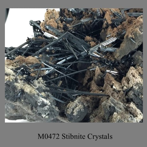 M0472 Stibnite Crystals