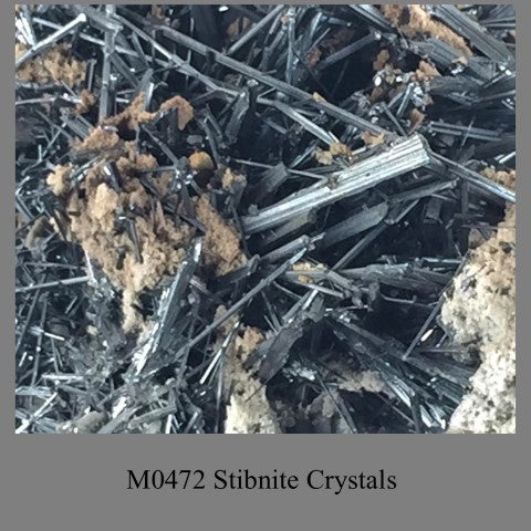 M0472 Stibnite Crystals