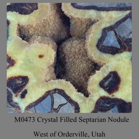 M0473 Crystal Filled Septarian Nodule West of Orderville, Utah