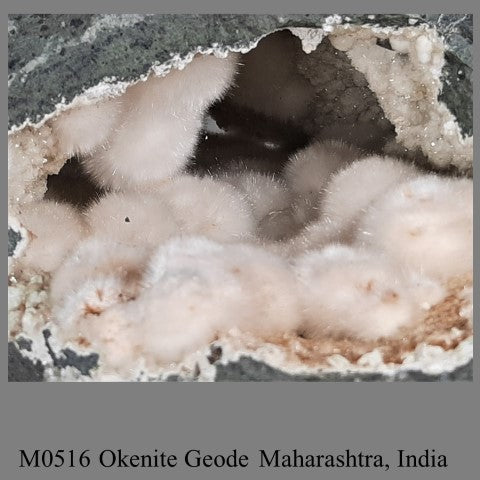 M0516 Okenite Geode Maharashtra, India