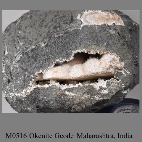 M0516 Okenite Geode Maharashtra, India