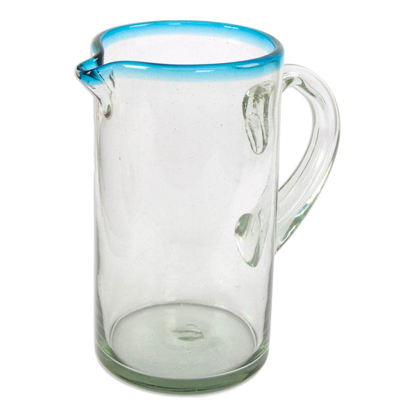 BGX-600 Cylindrical Pitcher Glass with Clear or Colored Rim