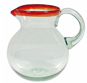 BGX-610 Fat Boy Pitcher Glass with colored rim